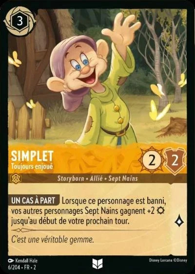 Simplet, toujours enjoué - Disney Lorcana Lascension des Floodborn 6/216
