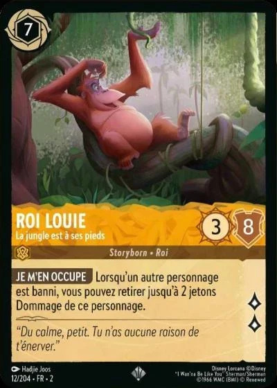 Roi Louie, la jungle est à ses pieds - Disney Lorcana Lascension des Floodborn 12/216