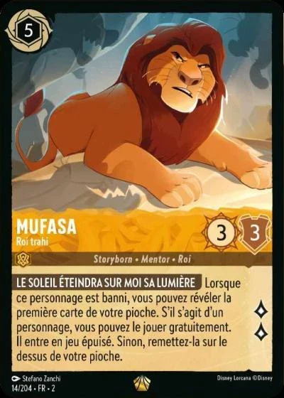 Mufasa, roi trahi - Disney Lorcana Lascension des Floodborn 14/216