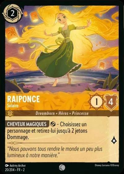 Raiponce, solaire - Disney Lorcana Lascension des Floodborn 20/216