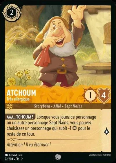 Atchoum, très allergique - Disney Lorcana Lascension des Floodborn 22/216