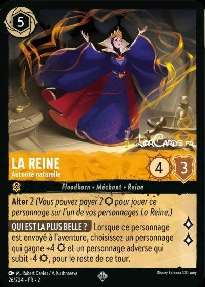 La Reine, autorité naturelle - Disney Lorcana Lascension des Floodborn 26/216