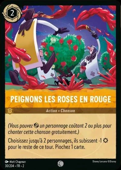 Peignons les roses en rouge - Disney Lorcana Lascension des Floodborn 30/216