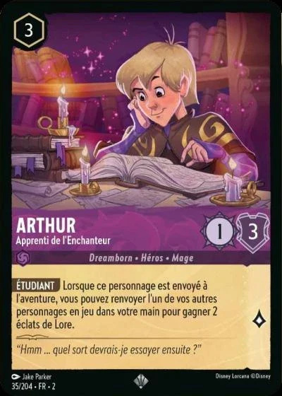 Arthur, apprenti de lEnchanteur - Disney Lorcana Lascension des Floodborn 35/216