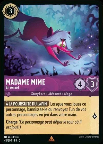 Madame Mime, en renard - Disney Lorcana Lascension des Floodborn 46/216