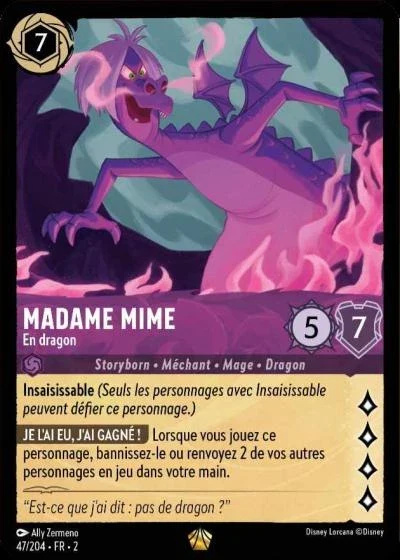Madame Mime, en dragon - Disney Lorcana Lascension des Floodborn 47/216