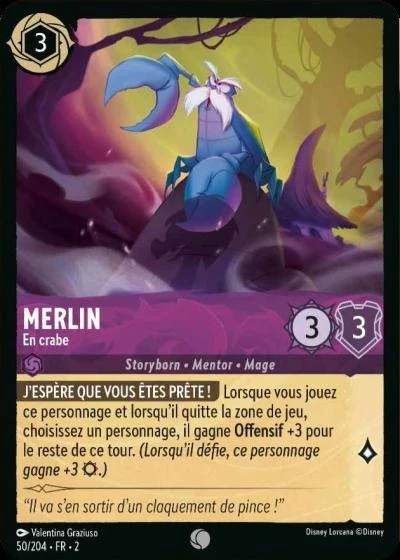 Merlin, en crabe - Disney Lorcana Lascension des Floodborn 50/216