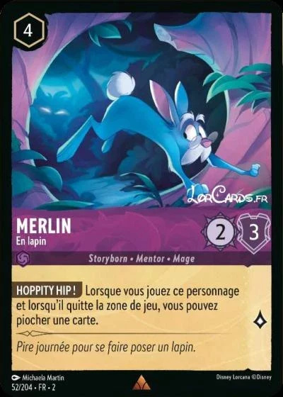 Merlin, en lapin - Disney Lorcana Lascension des Floodborn 52/216