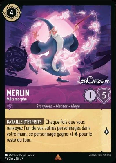 Merlin, métamorphe - Disney Lorcana Lascension des Floodborn 53/216