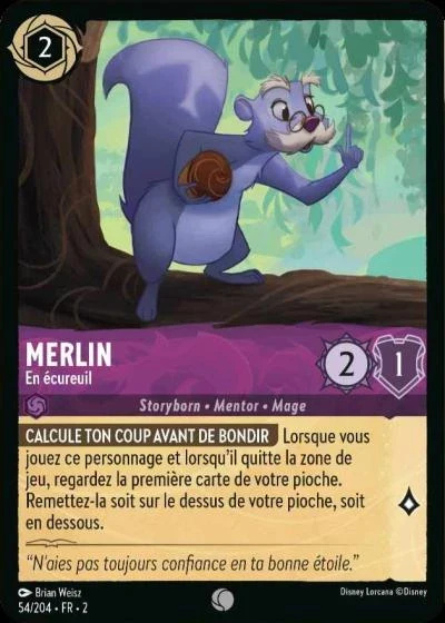Merlin, en écureuil - Disney Lorcana Lascension des Floodborn 54/216