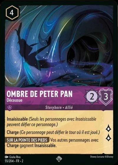 Ombre de Peter Pan, décousue - Disney Lorcana Lascension des Floodborn 55/216