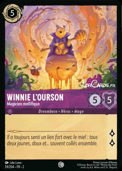 Winnie lOurson, magicien mellifique - Disney Lorcana Lascension des Floodborn 59/216