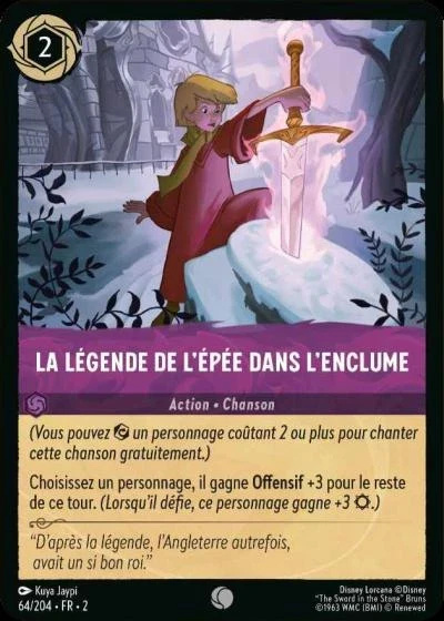 La légende de lépée dans lenclume - Disney Lorcana Lascension des Floodborn 64/216