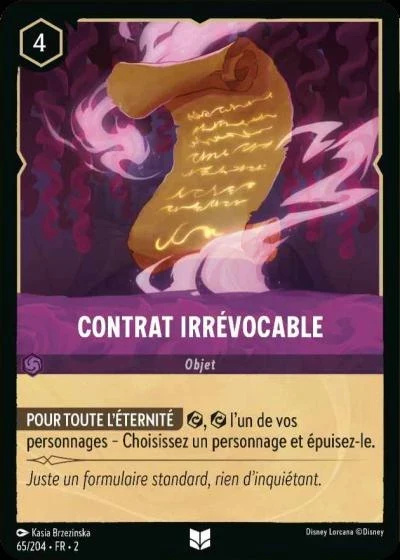 Contrat irrévocable - Disney Lorcana Lascension des Floodborn 65/216