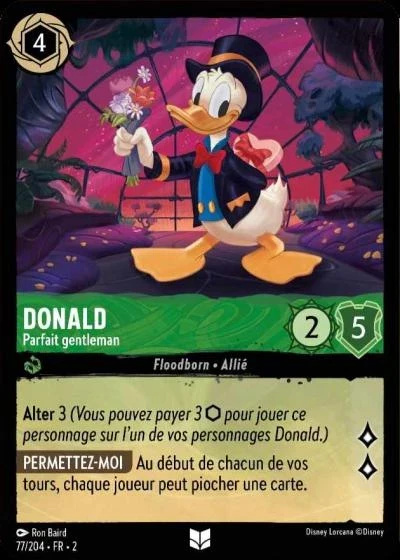 Donald, parfait gentleman - Disney Lorcana Lascension des Floodborn 77/216