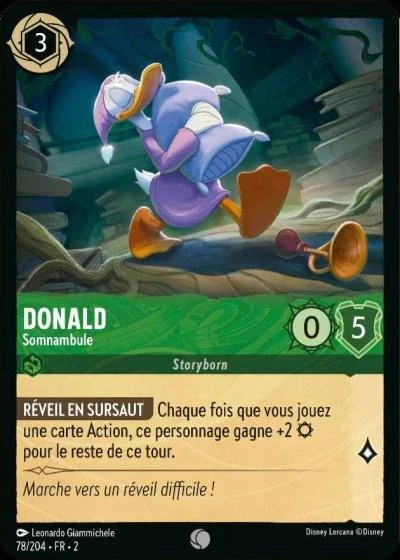 Donald, somnambule - Disney Lorcana Lascension des Floodborn 78/216