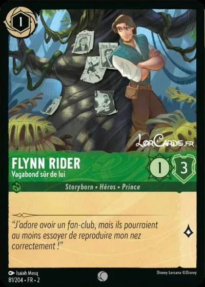 Flynn Rider, vagabond sûr de lui - Disney Lorcana Lascension des Floodborn 81/216