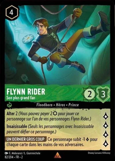 Flynn Rider, son plus grand fan - Disney Lorcana Lascension des Floodborn 82/216