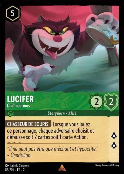 Lucifer, chat sournois - Disney Lorcana Lascension des Floodborn 85/216