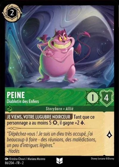 Peine, diablotin des Enfers - Disney Lorcana Lascension des Floodborn 86/216