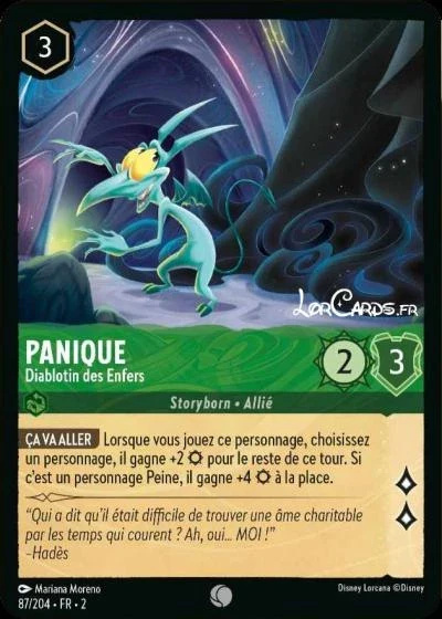 Panique, diablotin des Enfers - Disney Lorcana Lascension des Floodborn 87/216