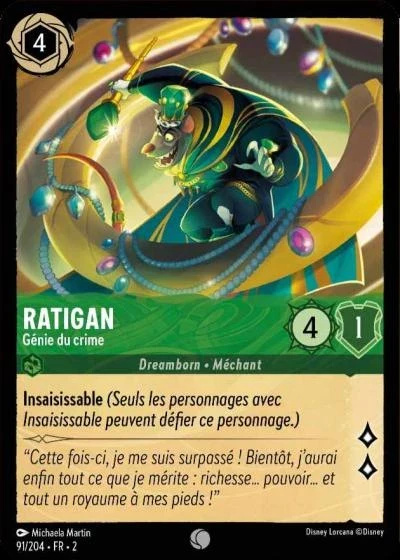 Ratigan, génie du crime - Disney Lorcana Lascension des Floodborn 91/216