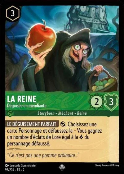 La Reine, déguisée en mendiante - Disney Lorcana Lascension des Floodborn 93/216