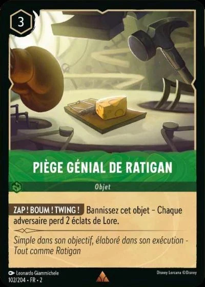 Piège génial de Ratigan - Disney Lorcana Lascension des Floodborn 102/216