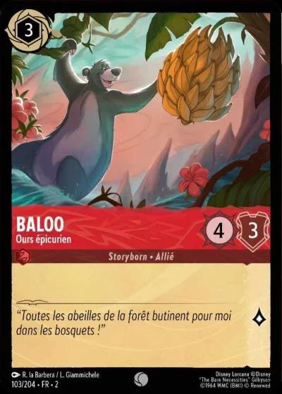 Baloo, ours épicurien - Disney Lorcana Lascension des Floodborn 103/216
