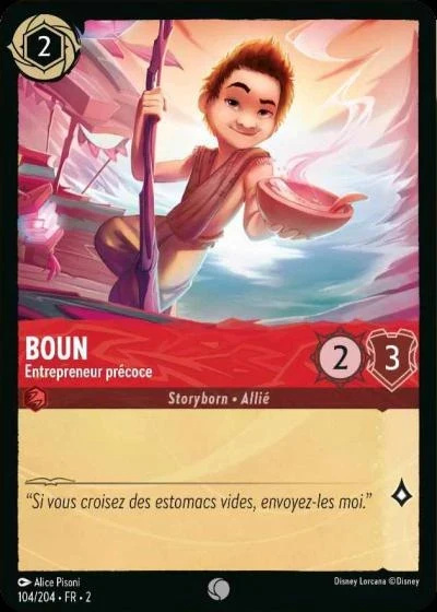 Boun, entrepreneur précoce - Disney Lorcana Lascension des Floodborn 104/216