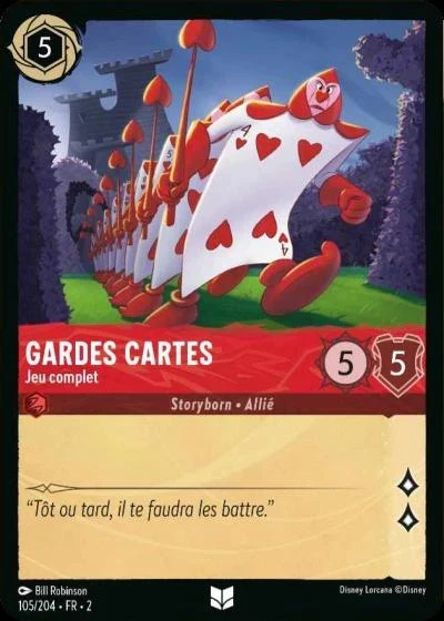 Gardes cartes, jeu complet - Disney Lorcana Lascension des Floodborn 105/216