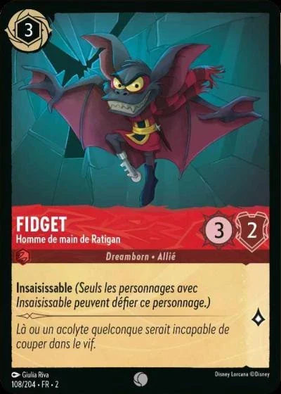 Fidget, homme de main de Ratigan - Disney Lorcana Lascension des Floodborn 108/216