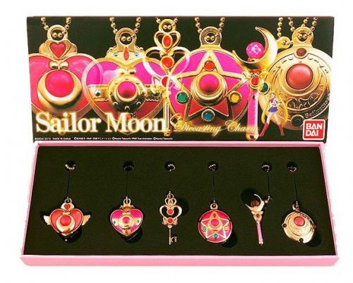 SAILOR MOON - SET DE 6 PENDENTIFS EN METAL : PORTE-CLÉS BANDAI