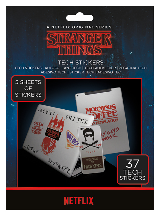 STRANGER THINGS - THE UPSIDE DOWN - TECH STICKERS PACK