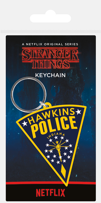 STRANGER THINGS - HAWKINS POLICE - PORTE-CLÉS EN CAOUTCHOUC