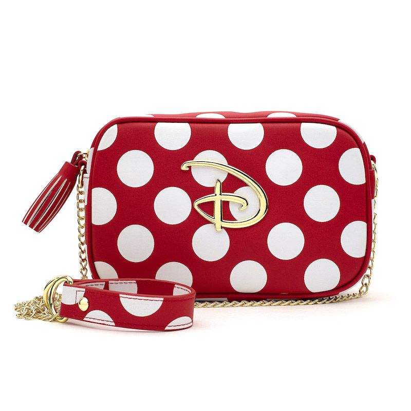 DISNEY - RED:WHITE POLKA DISNEY LOGO - SAC À MAIN LOUNGEFLY