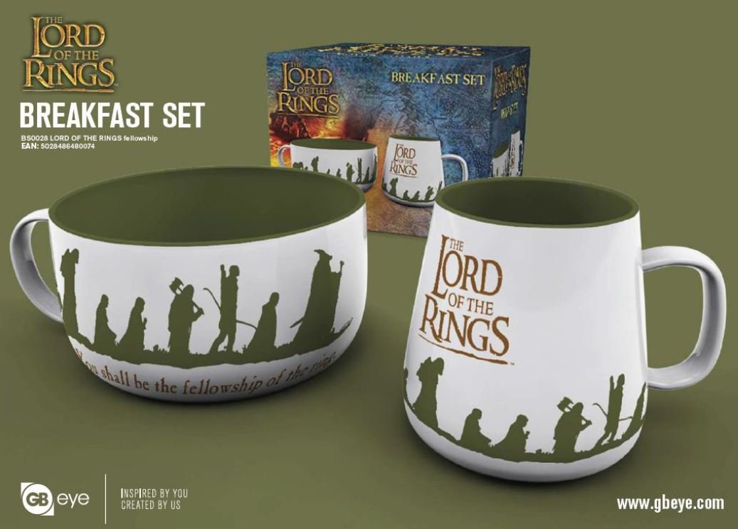 The Lord of the Rings : set petit déjeuner (bol + mug)