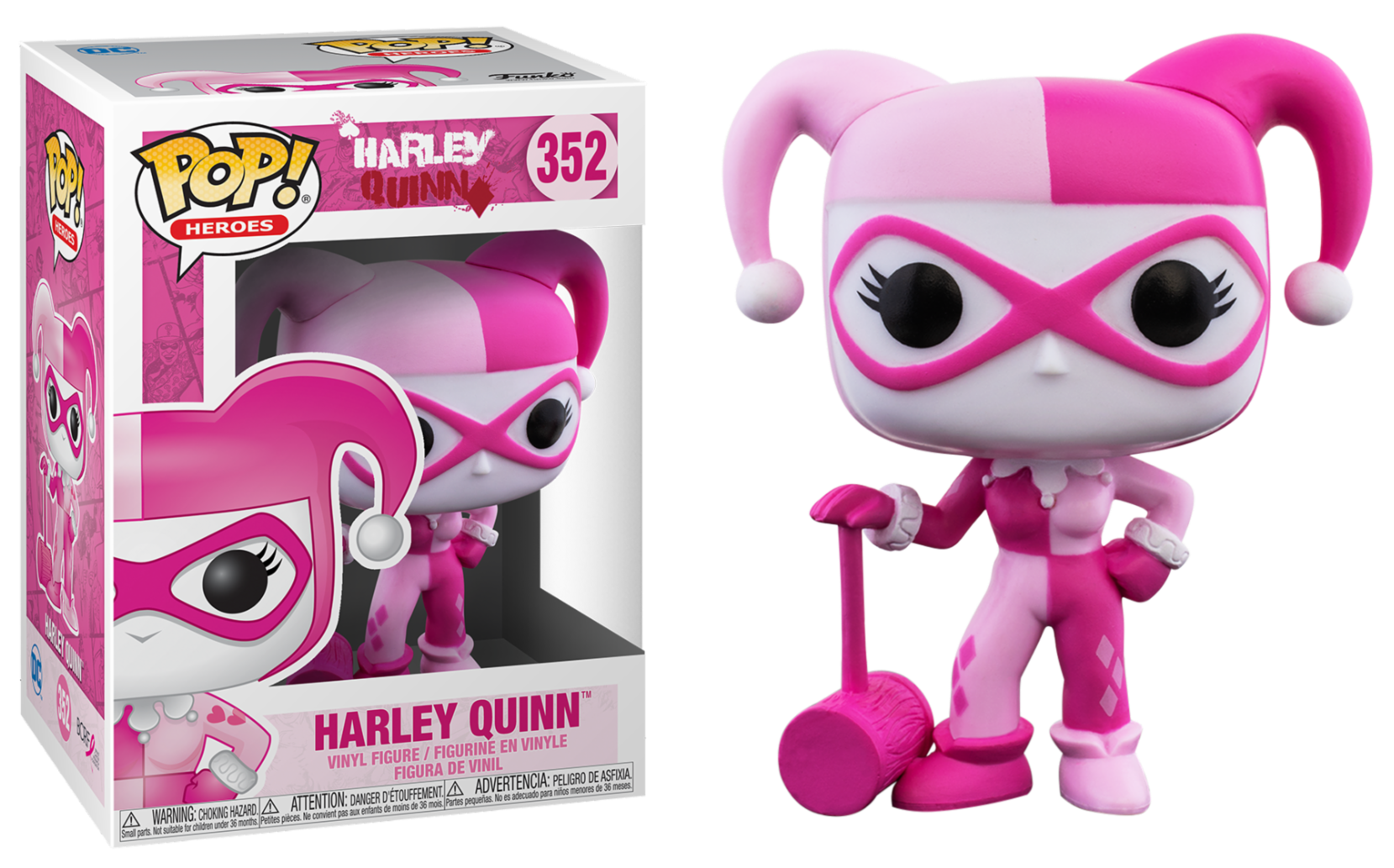 Harley Quinn - Bobble Head Funko Pop N°352 : Edition Breast Cancer