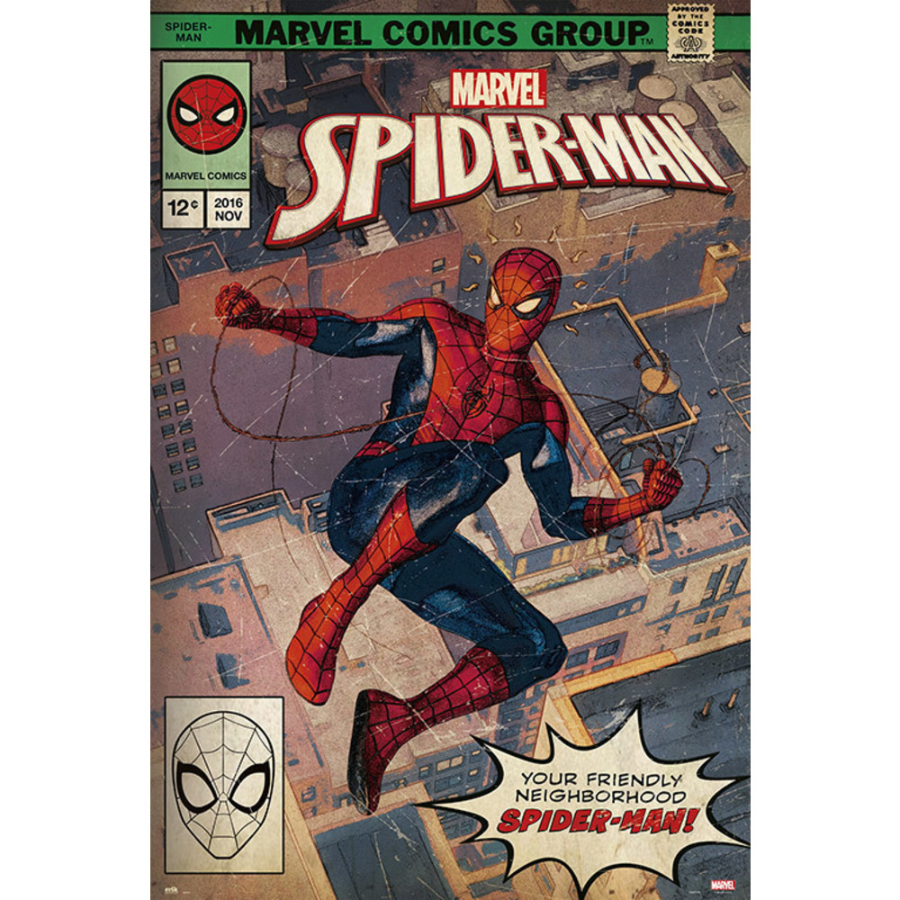 POSTER MARVEL SPIDER-MAN COMIC FRONT