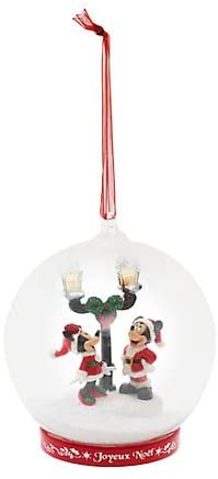 Mickey Mouse et Minnie Verre Lumineux Décoration de Noel Ornement Disney Edition Officiel Décoration Disney