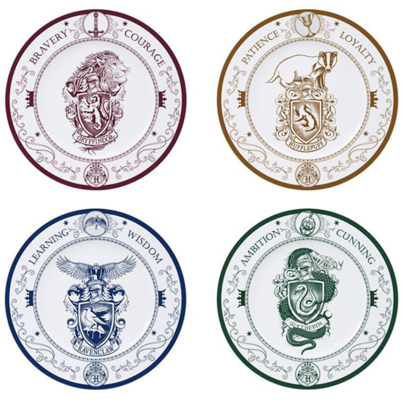 Warner Bros - Harry Potter : Set de 4 assiettes