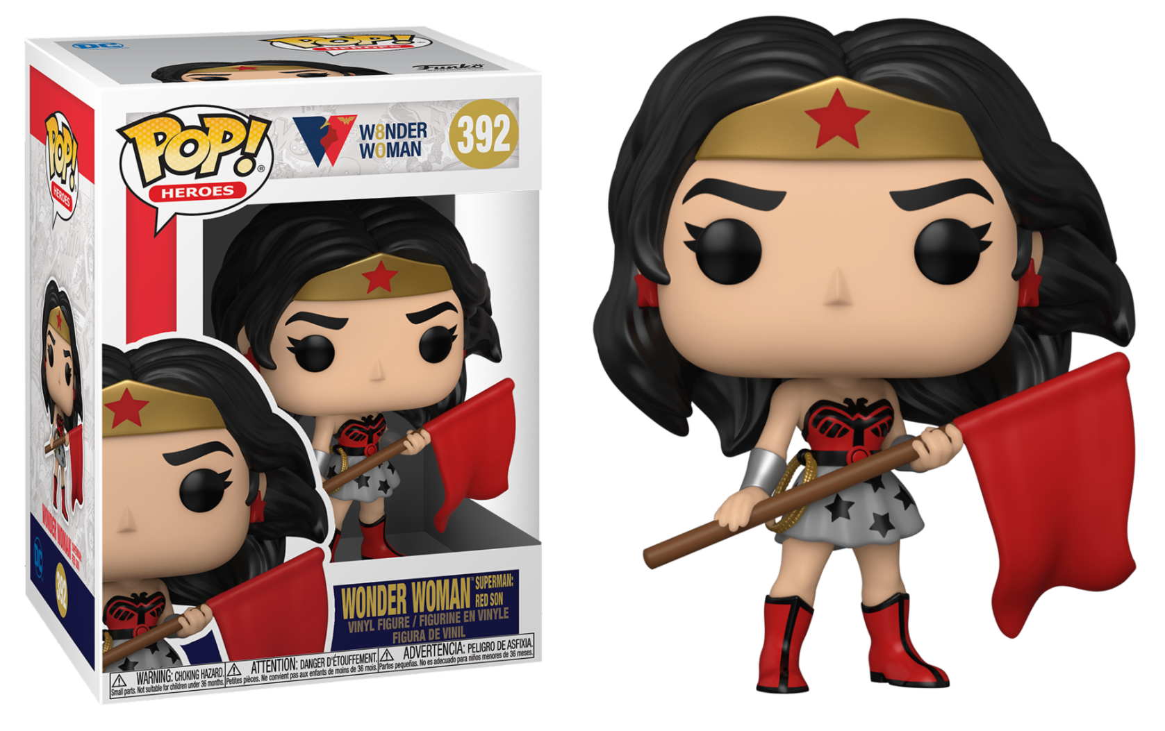 WONDER WOMAN 80TH - BOBBLE HEAD POP N° 392 - WONDER WOMAN (RED SON)