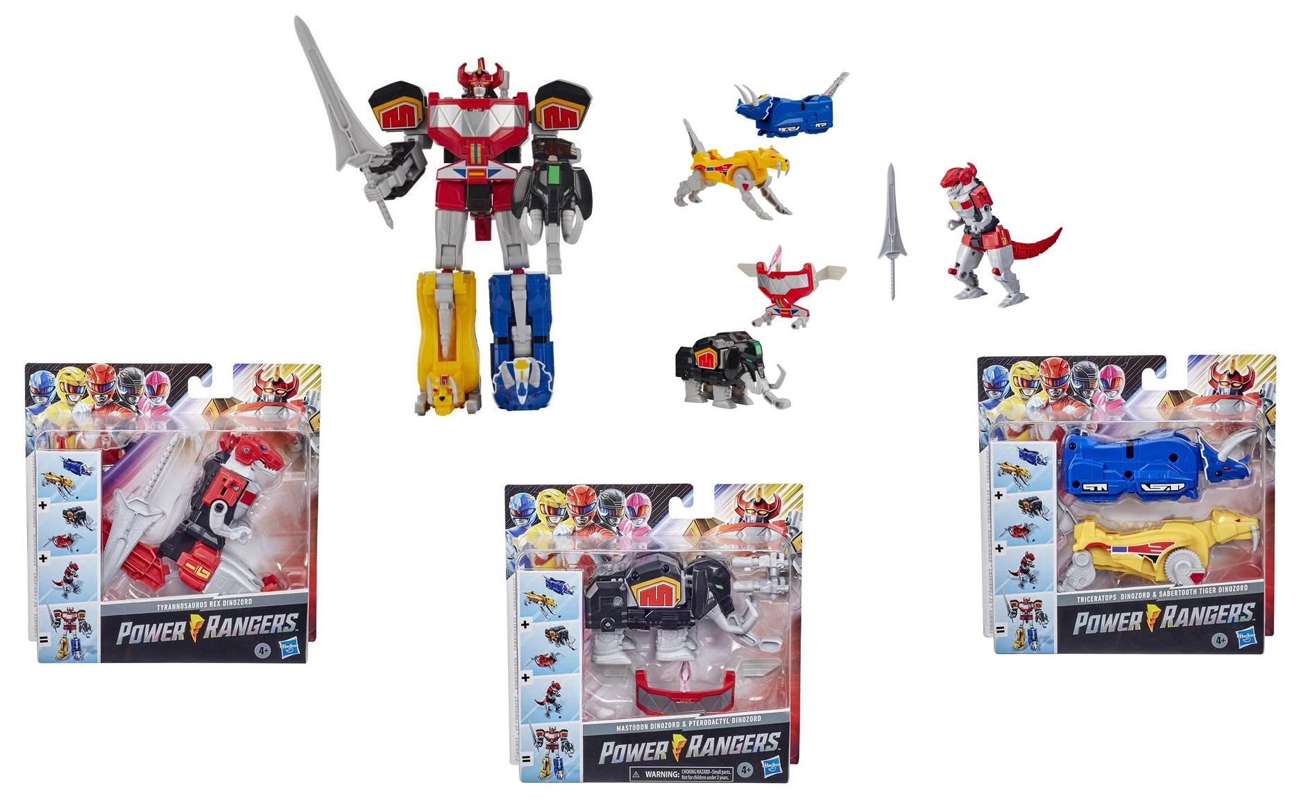 POWER RANGERS - DINO ZORD - ASSORTIMENT X6 FIGURINES