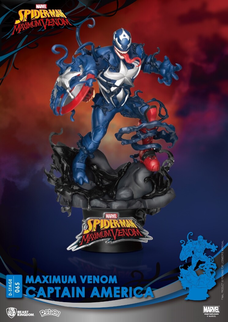 Marvel- Maximum Venom Captain America PVC Diorama