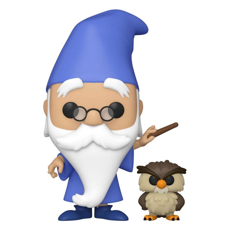 SWORD IN THE STONE - Bobble Head POP N° 1100 - Merlin w: Archimedes