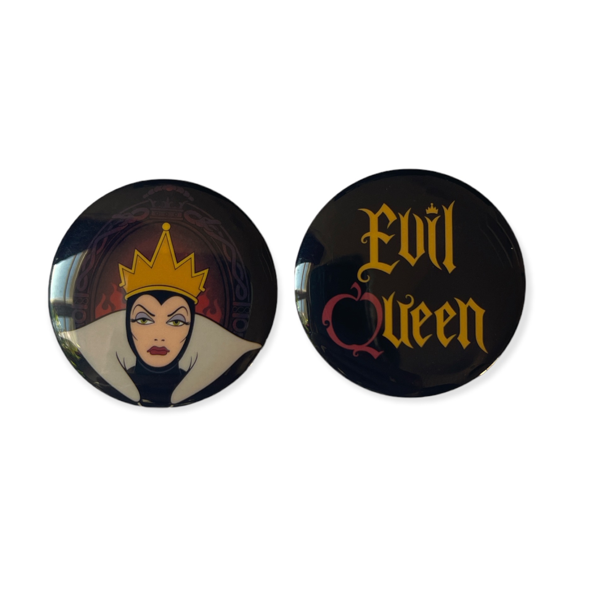 Disney - Blanche-Neige et les 7 nains : Lot de 2 badges "Evil Queen"