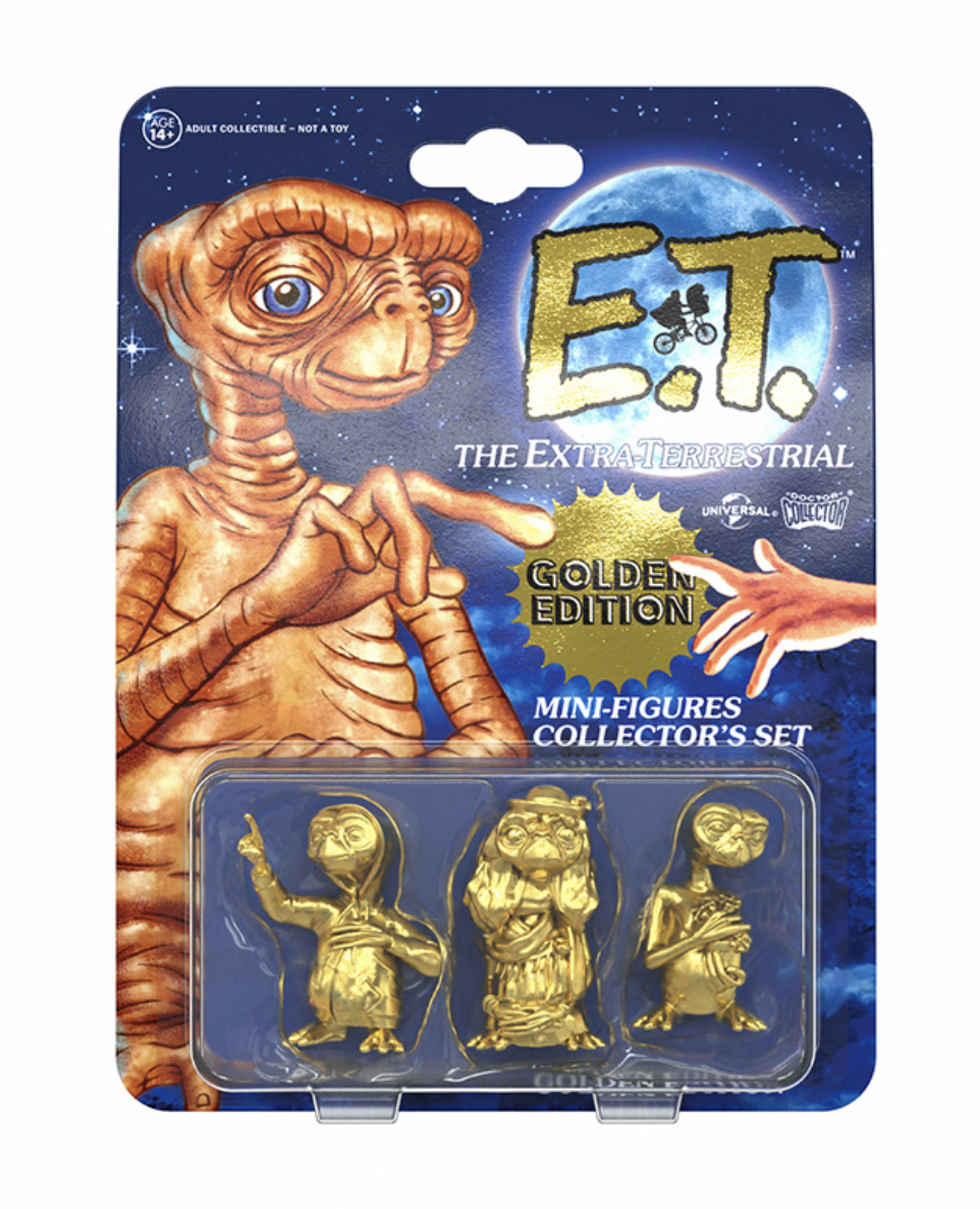 E.T. l\'extra-terrestre - Pack 3 mini figurines Collector\'s Golden Edition