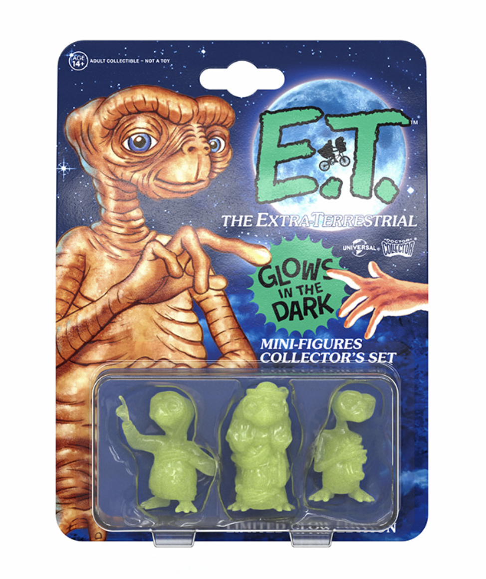 E.T. l\'extra-terrestre - Pack 3 mini figurines Collector\'s Glowing Edition