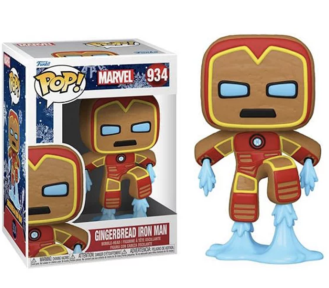Marvel - Bobble Head Funko Pop N°934 : Gingerbread Iron Man