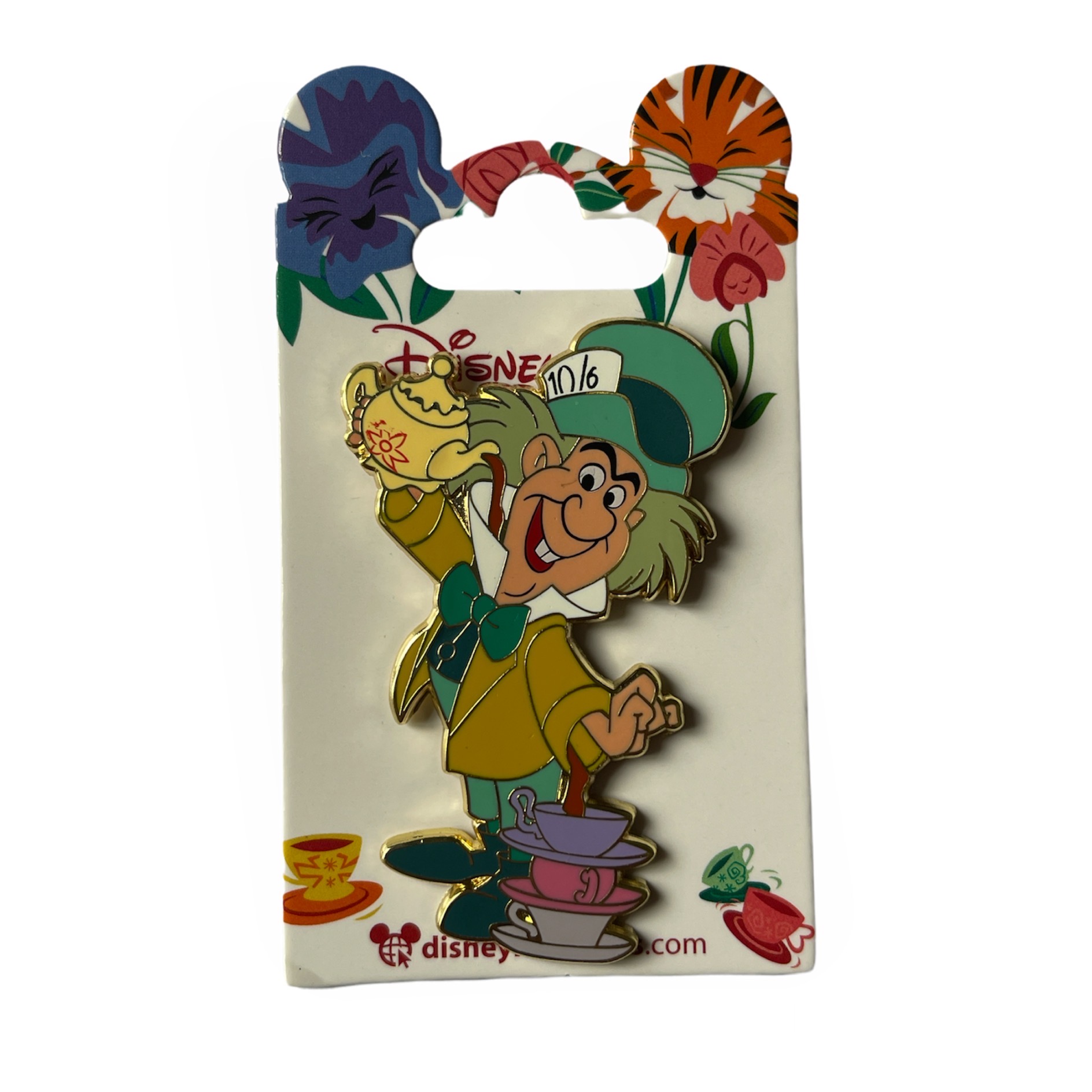 Pin's Le Chapelier Fou Alice Aux Pays Des Merveilles - Métal Émaillé, 3,5x3 Cm - Cadeau Original